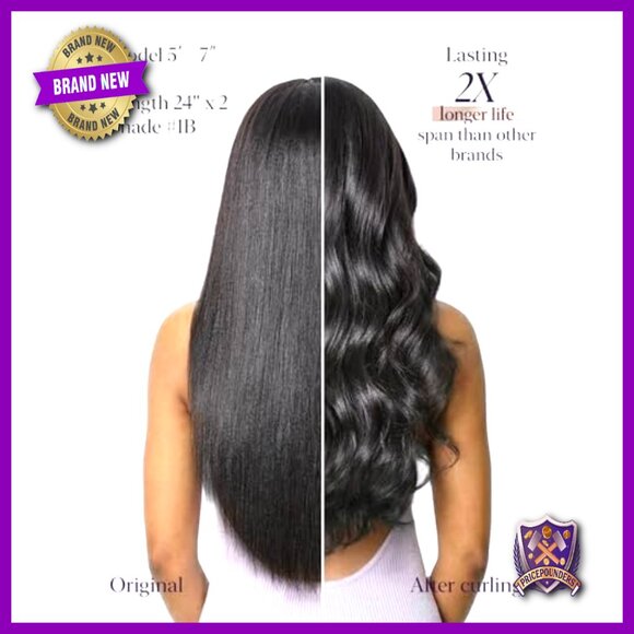 Seamless Clip in Hair Extensions Yaki Straight 20 Inch 100g 7PCS main image 3